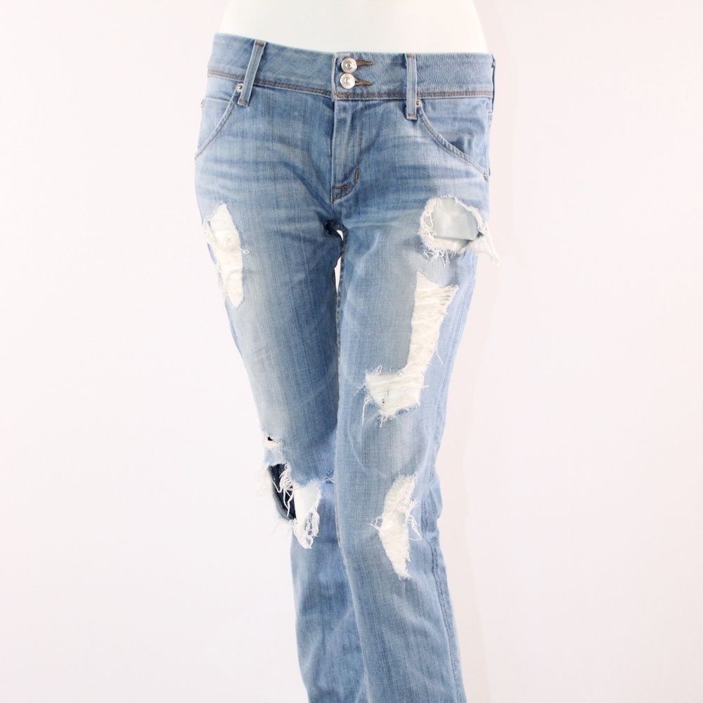 Hudson Sz 27 Collin Flap Skinny Capri - Distressed